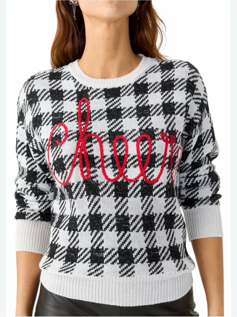 Buffalo Plaid Christmas Sweater Sz M NWT